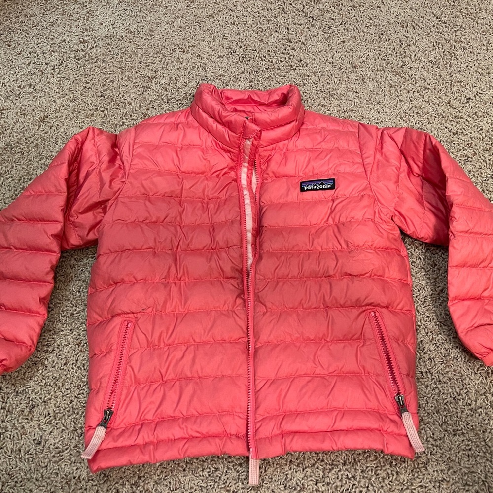 Patagonia 5T pink down coat
